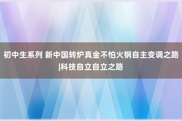 初中生系列 新中国转炉真金不怕火钢自主变调之路|科技自立自立之路