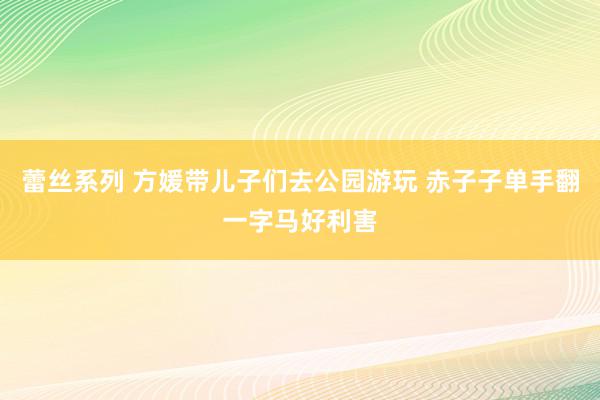 蕾丝系列 方媛带儿子们去公园游玩 赤子子单手翻一字马好利害