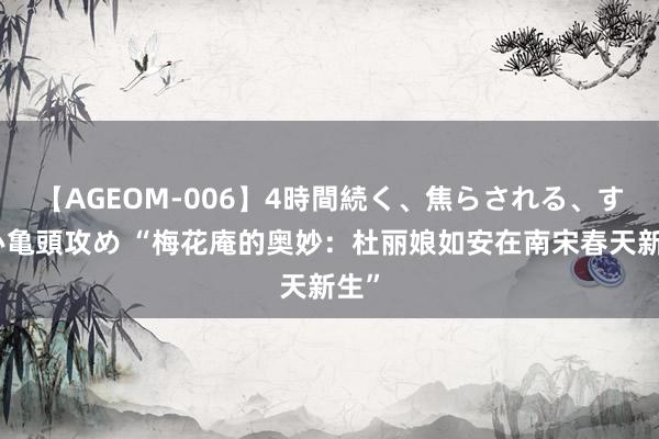 【AGEOM-006】4時間続く、焦らされる、すごい亀頭攻め “梅花庵的奥妙：杜丽娘如安在南宋春天新生”